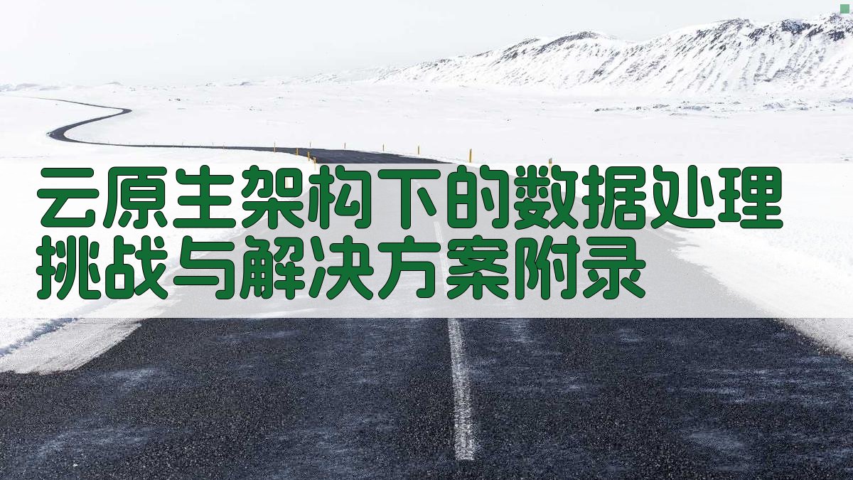 云原生架构下的数据处理挑战与解决方案 · 附录 图5