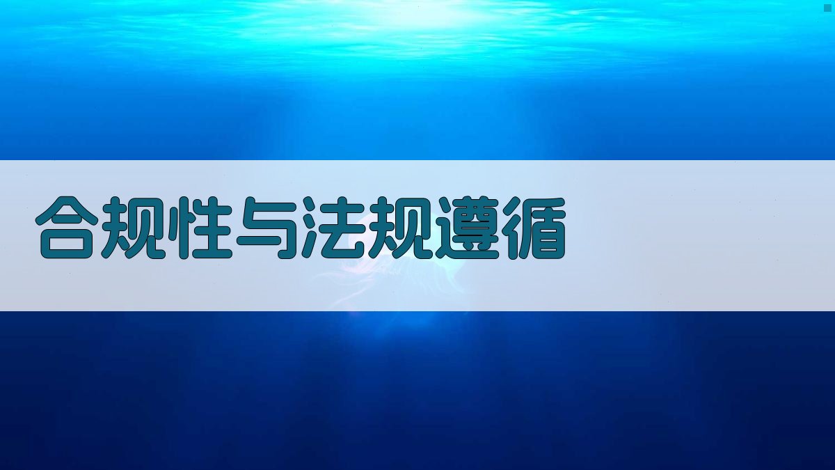 合规性与法规遵循 图1