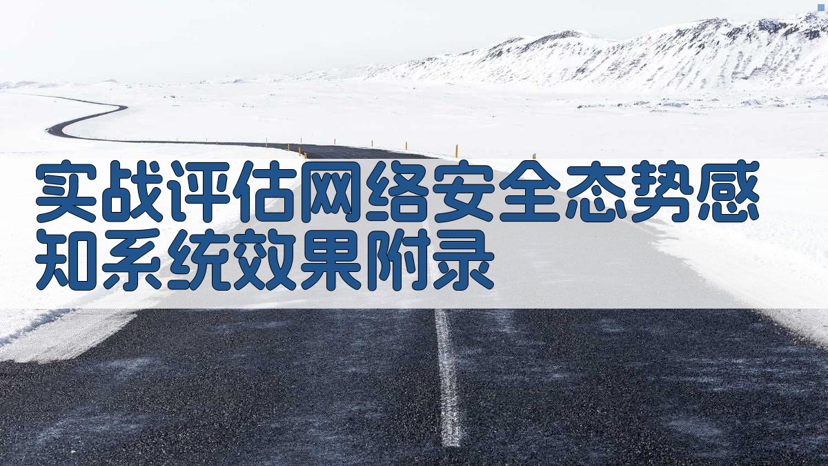 实战评估网络安全态势感知系统效果 · 附录 图2