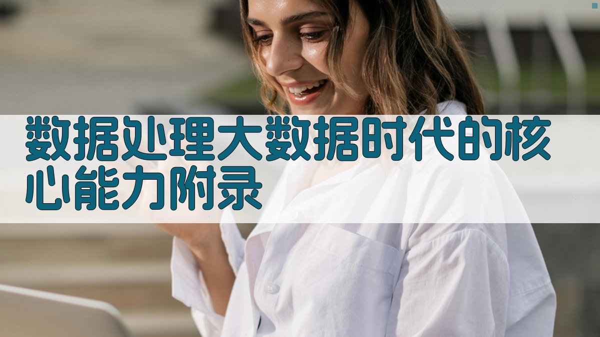 数据处理大数据时代的核心能力 · 附录 图4