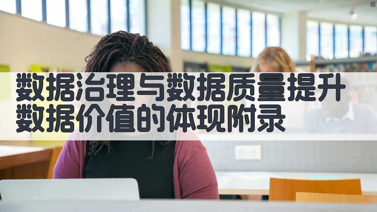 数据治理与数据质量提升数据价值的体现 · 附录 图3