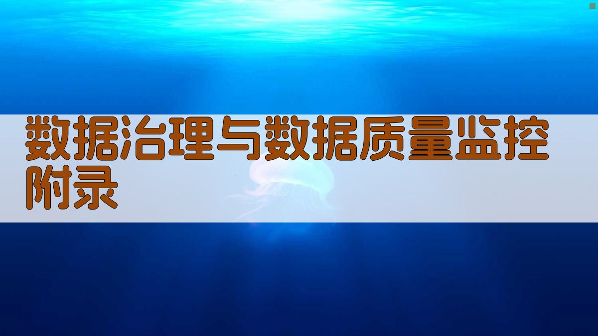 数据治理与数据质量监控 · 附录 图4