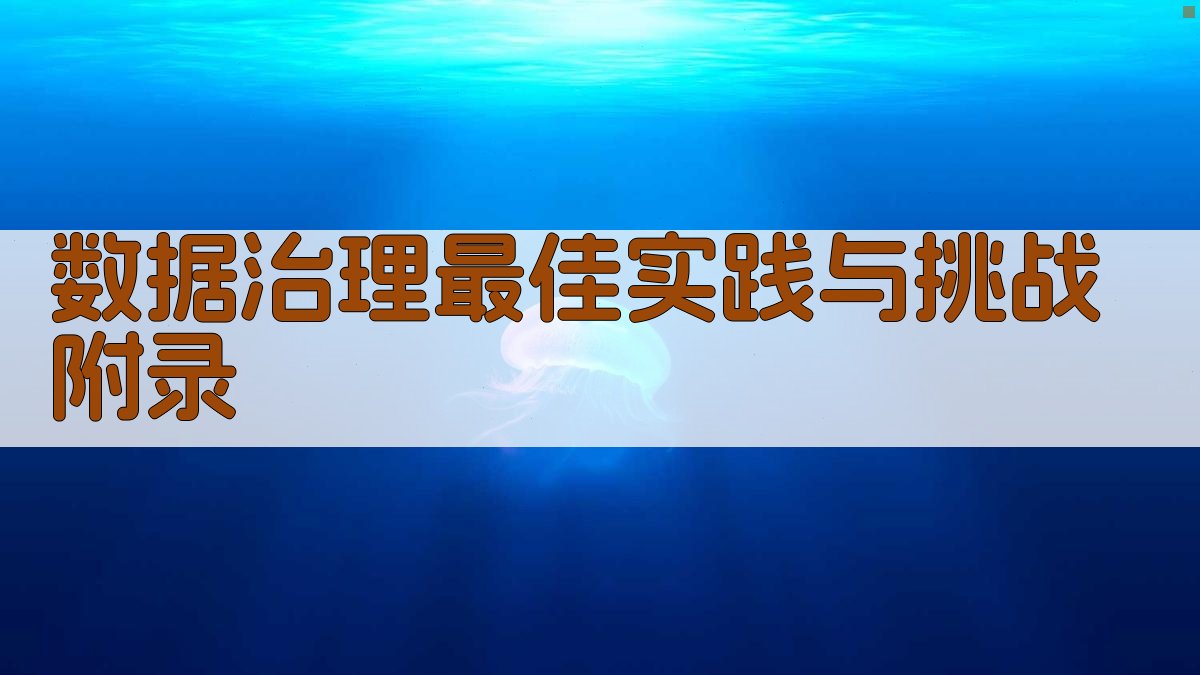 数据治理最佳实践与挑战 · 附录 图3