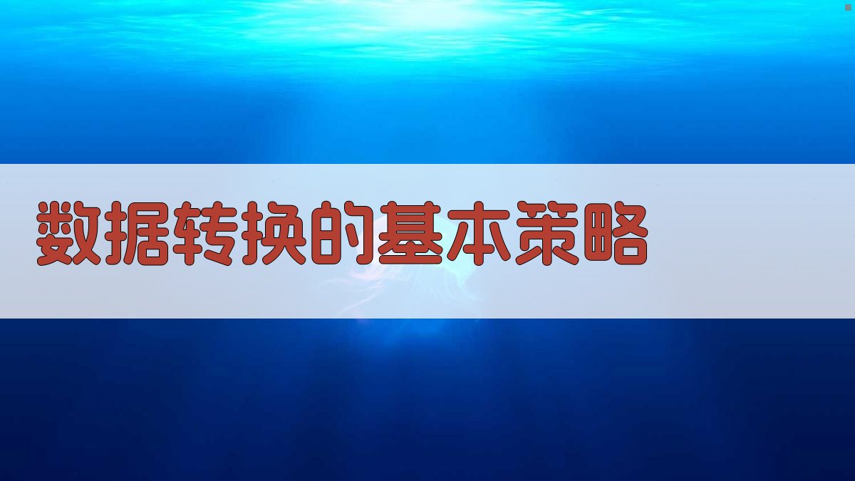 数据转换的基本策略 图3
